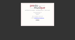 Desktop Screenshot of presto-musique.be